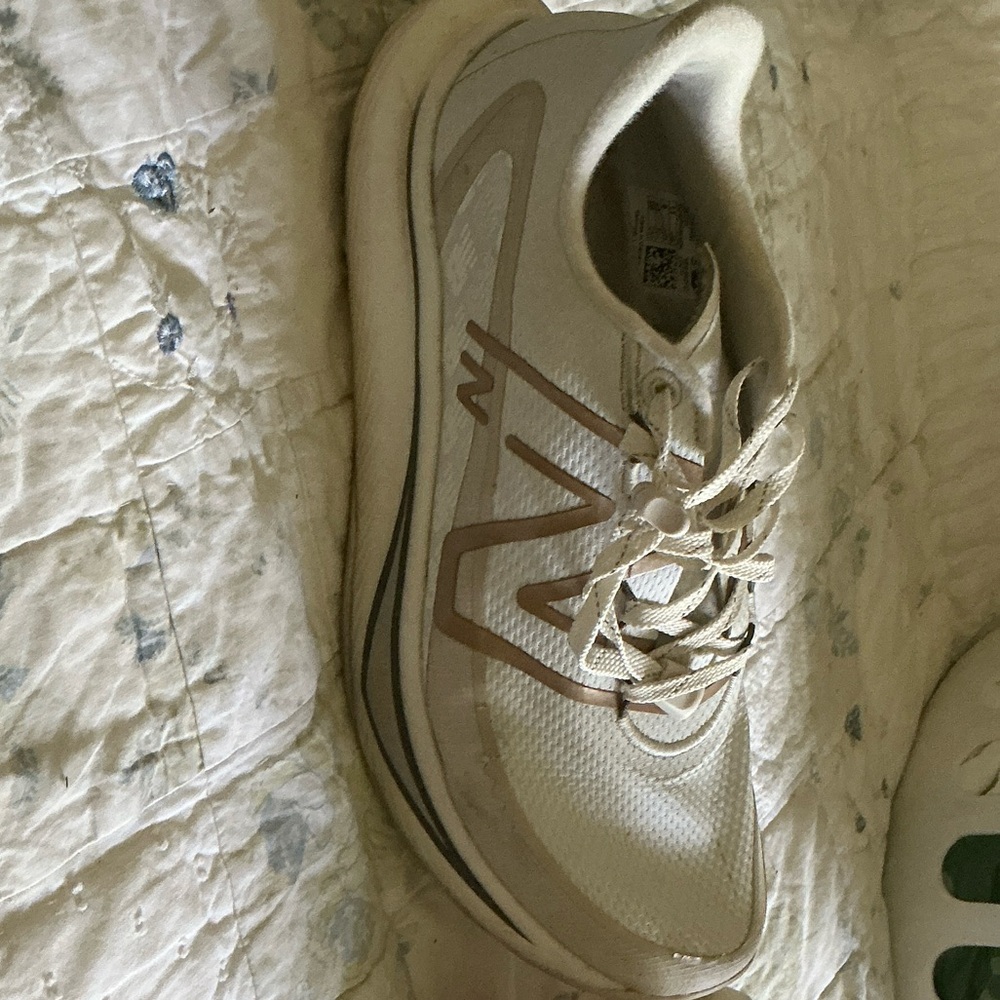 New Balance White and Gray Athletic Shoes